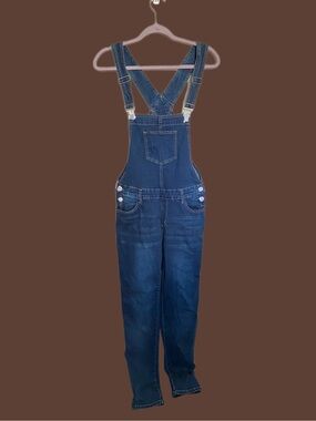 Rina Rossi Dark Blue Denim Straight Leg Overalls